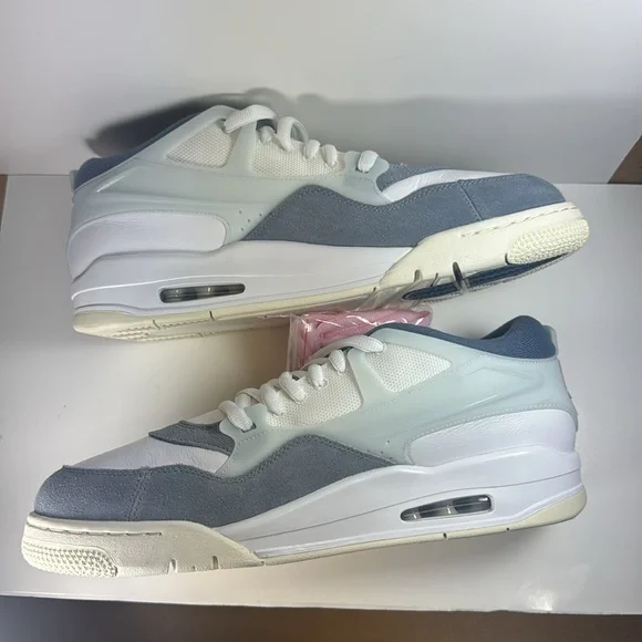 Air Jordan 4 RM White Diffused Blue Ashen Slate Men’s Size 13 Sneakers Shoes